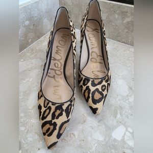 Sam Edelman Women's Size 11 Calf Hair Leopard Print Pump.